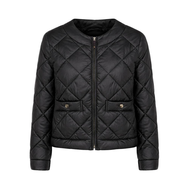 Max Mara Black Crewneck Lightweight Padded Jacket 261948 1014 002