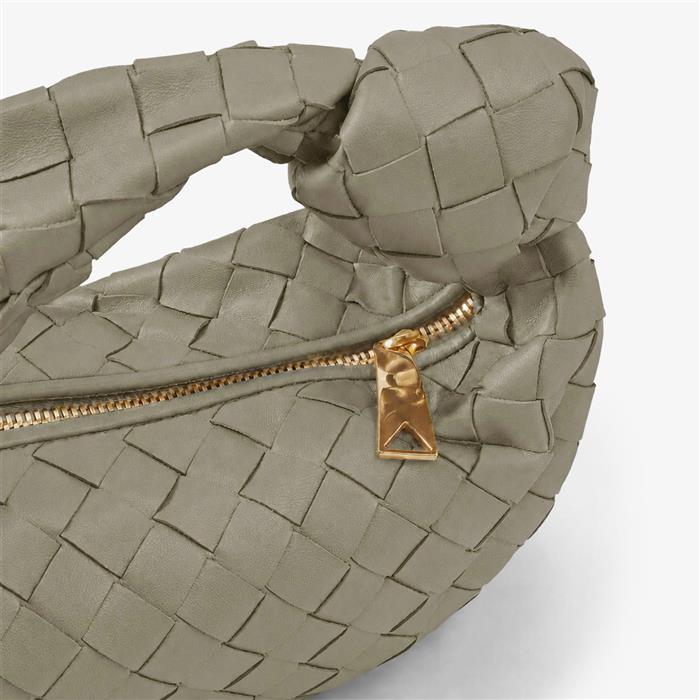 Bottega Veneta Mini Jodie Leather Hobo Tote Bag Brown