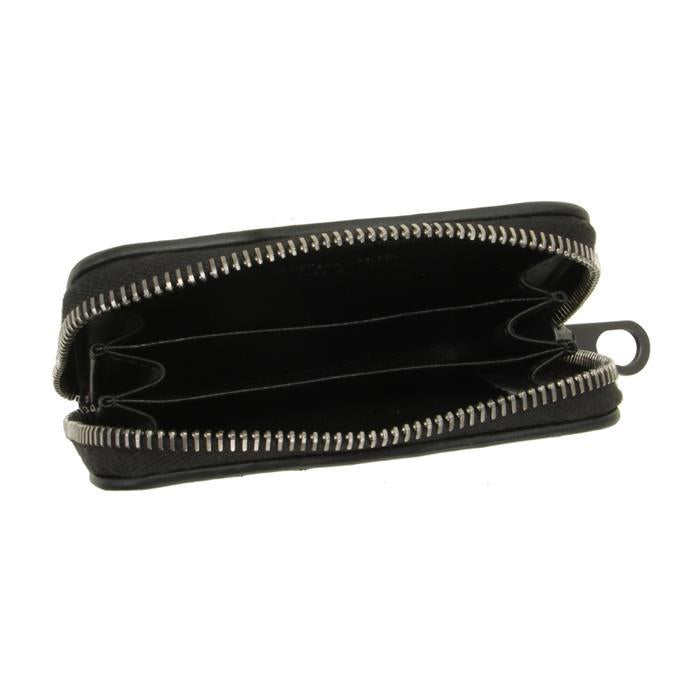 Bottega Veneta Intrecciato Zip Card Holder Gray Leather
