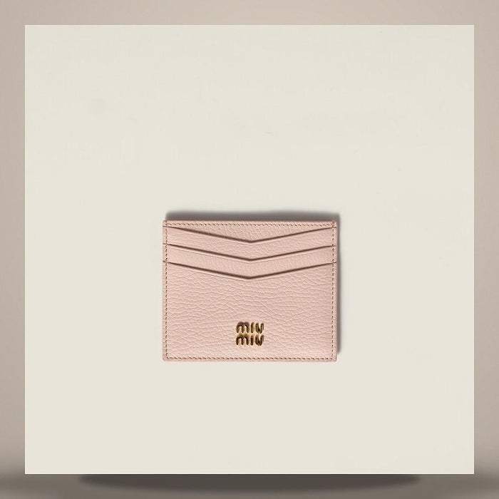 Miu Miu Leather Card Holder Wallet Pink