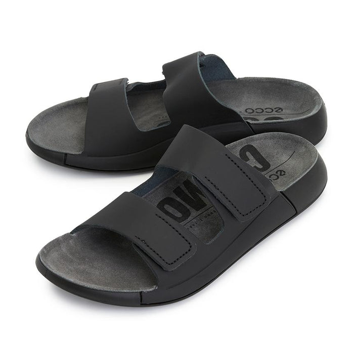 ecco Cosmo Women’s Leather Slide Sandals Black Slippers