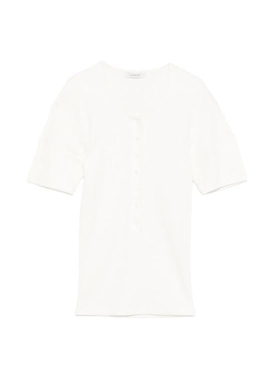 Lemaire Henley Neck T-Shirt for Women TS0005LJ1030086 MILK DOM