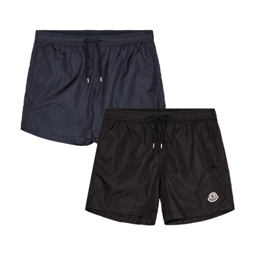 Moncler Logo Swim Shorts Black Navy