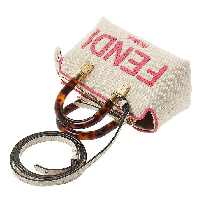 FENDI By The Way Mini Boston Tote Bag Navy Leather