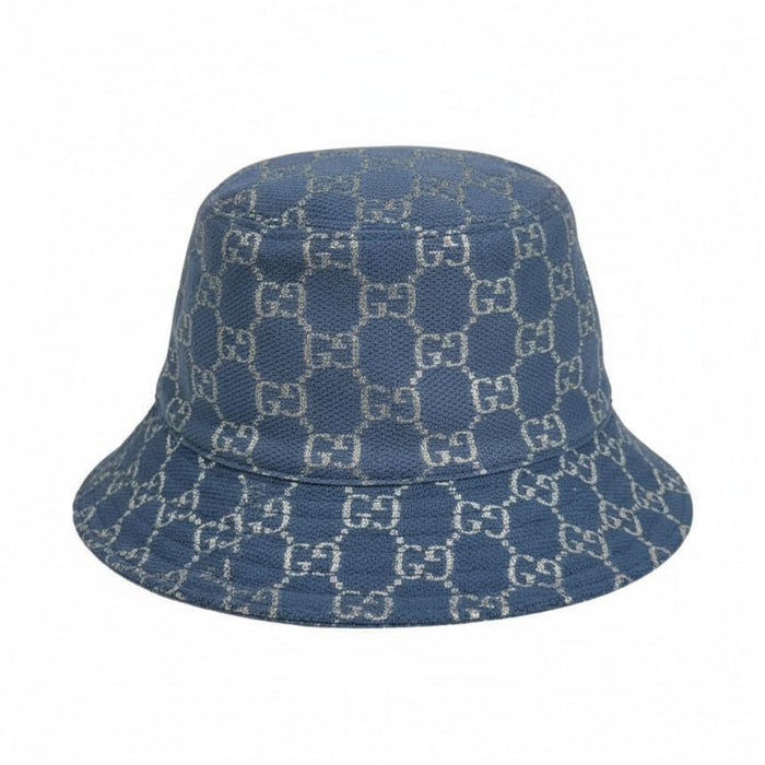 GUCCI GG Lame Bucket Hat Unisex Blue