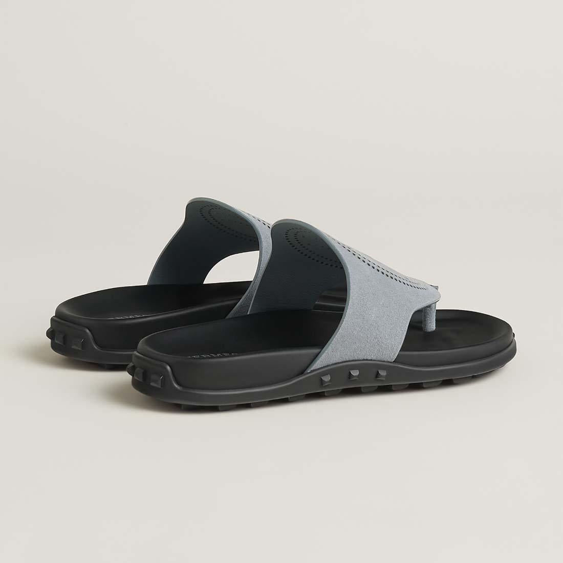 HERMES Blue Natura Slide Sandals Women’s Slippers