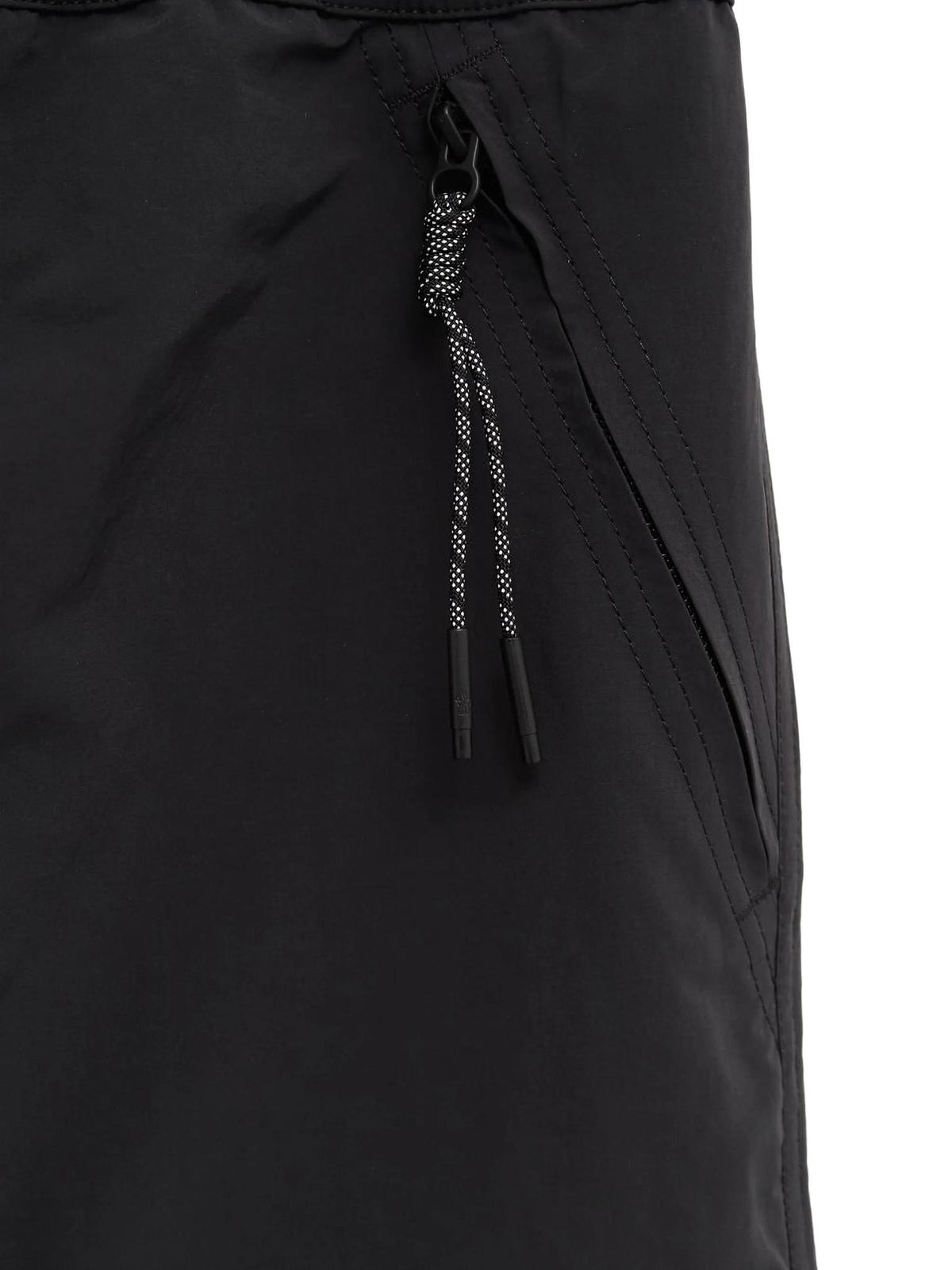 Moncler Black Nylon Drawstring Shorts