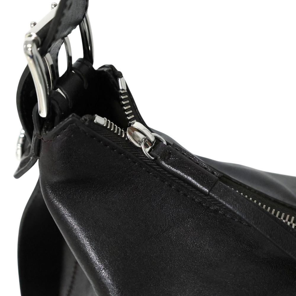 Lemaire Small Belted Hobo Bag Women’s Shoulder Bag Black Leather