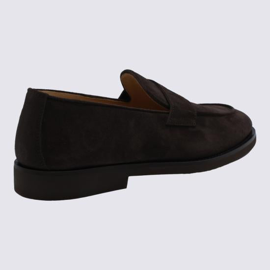 Brunello Cucinelli Mocha Suede Low-Top Sneakers for Men
