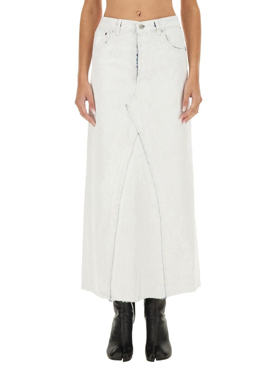 Maison Margiela Black Wool Long Skirt