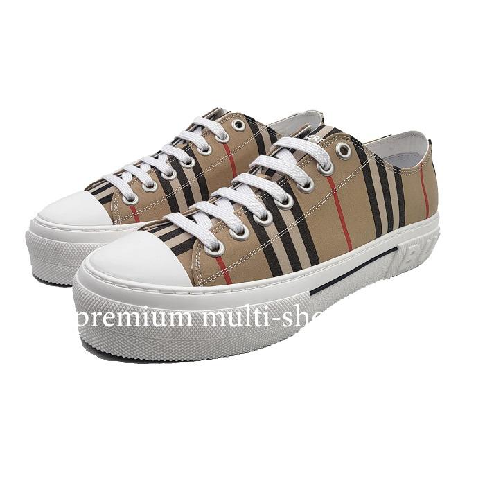 BURBERRY Icon Stripe Low-Top Sneakers Archive Beige