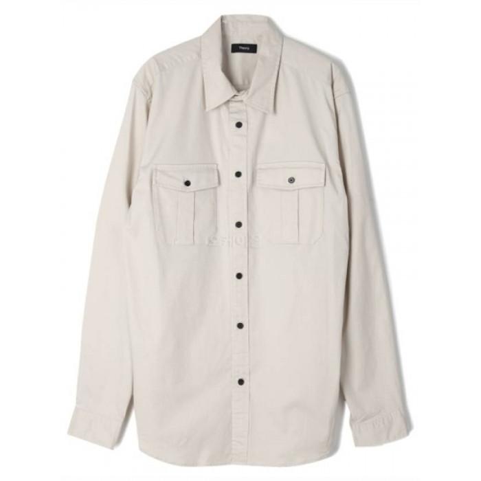 Theory Irving MltHanson Tw Pocket Patch Long Sleeve Shirt N0674501 E0S