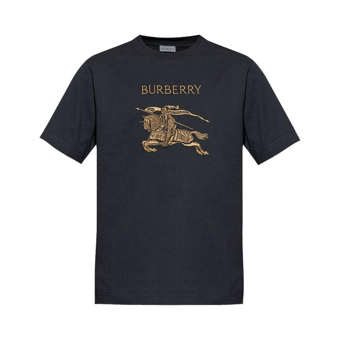 BURBERRY EKD Logo Black Cotton Short Sleeve T-Shirt