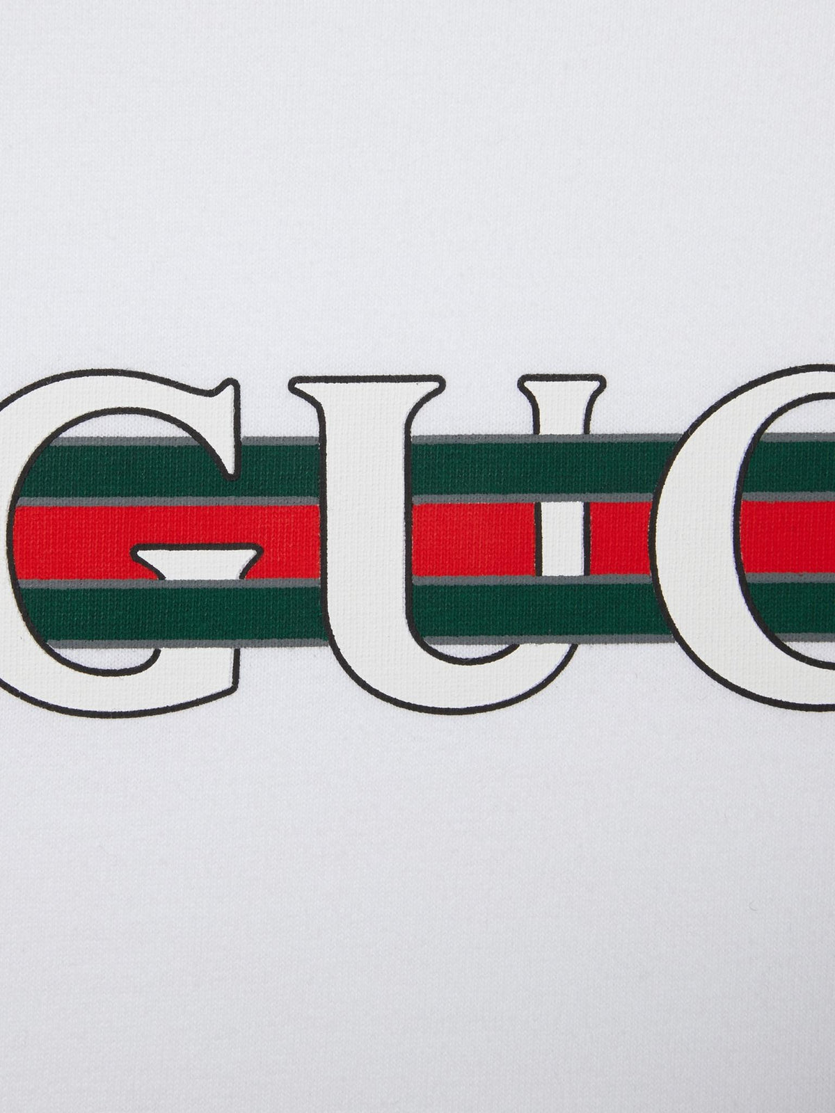 GUCCI Short Sleeve Logo Graphic T-Shirt Black Cotton Men