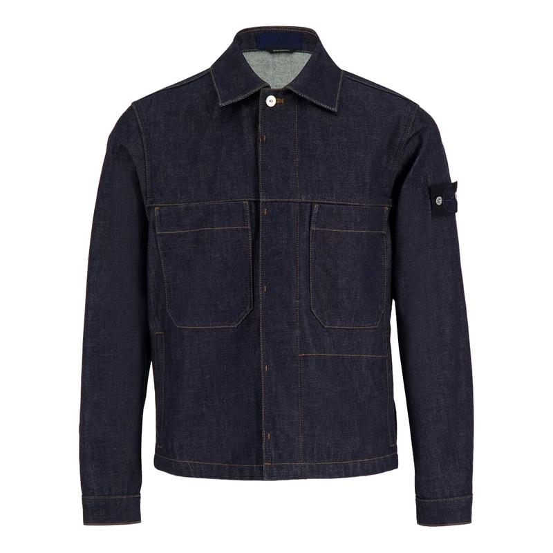 STONE ISLAND Indigo Denim Coach Jacket Men’s