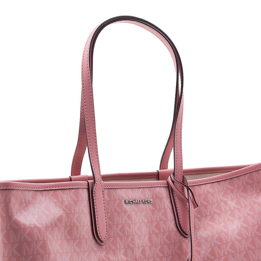 Michael Kors Eliza Large Tote Bag Pink Womens Leather Tote
