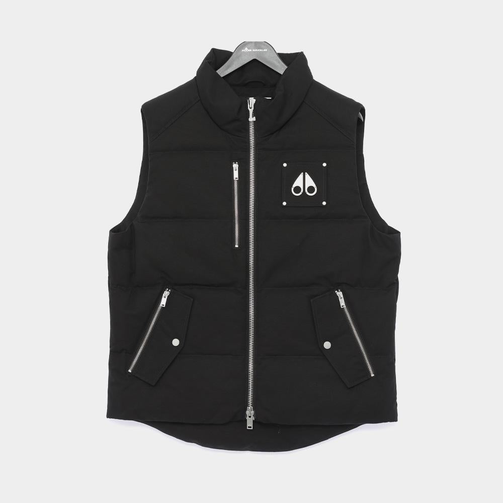 Moose Knuckles Montreal Logo Puffer Vest Men's Jacket Black