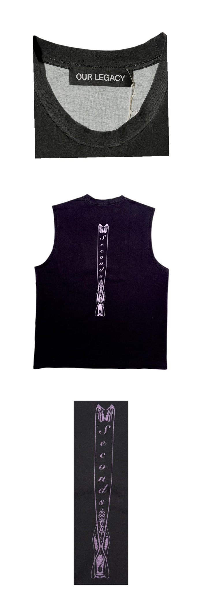 OUR LEGACY Fallen Angel Breath Tank Top Black
