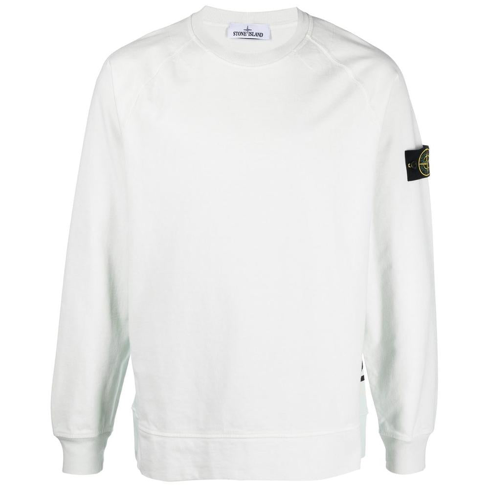 STONE ISLAND Off-White Logo Patch Embroidered Sweatshirt