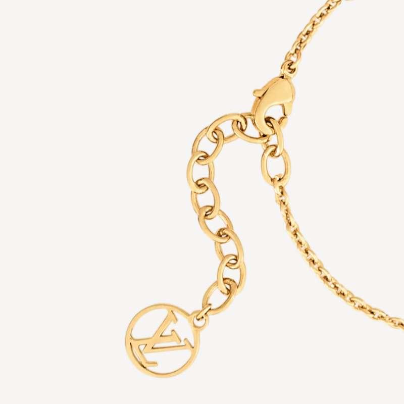 Louis Vuitton LV Iconic Bracelet Yellow Gold Pink Rose Jewelry