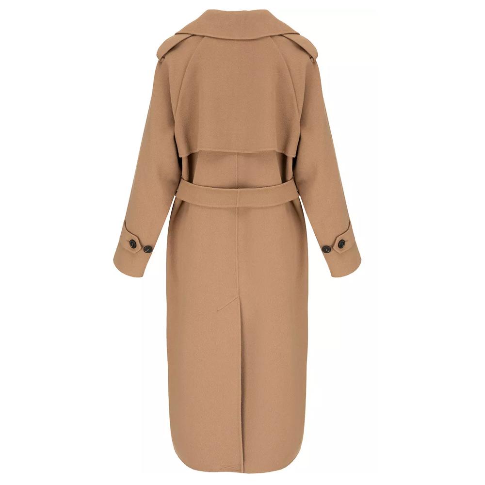 Max Mara Cobalto Belted Wool Coat Camel 2350110137 058