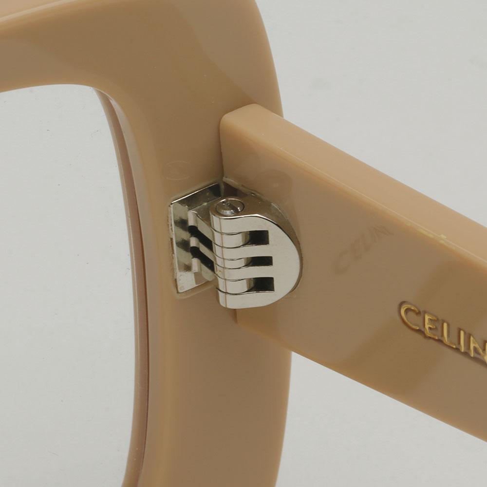 CELINE Beige Triomphe Square Acetate Eyeglass Frames Unisex CL50121I 057