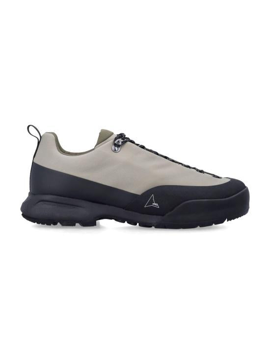 ROA White Leather Lace-Up Sneakers YBUW134FA22GRN0002 SAGE DOM
