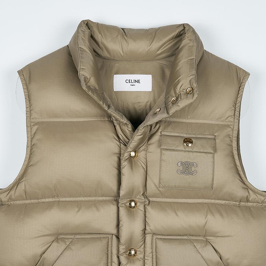 CELINE Triomphe Pocket Puffer Vest for Women RV0QO0C66 02BG