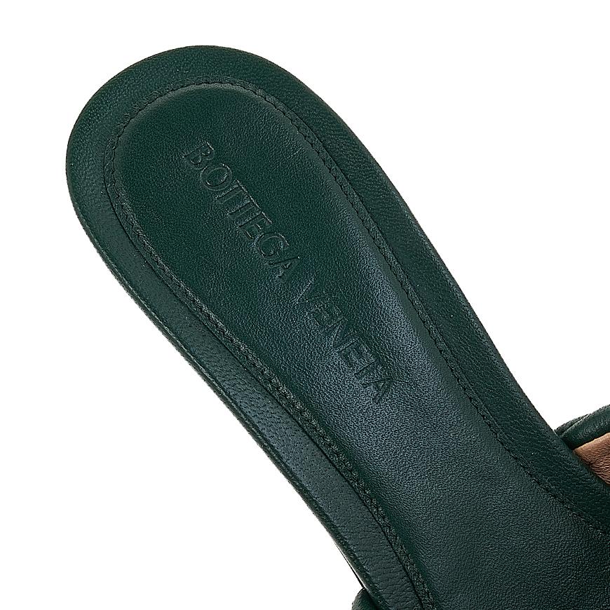 Bottega Veneta Padded Mule Sandals Women Green Leather