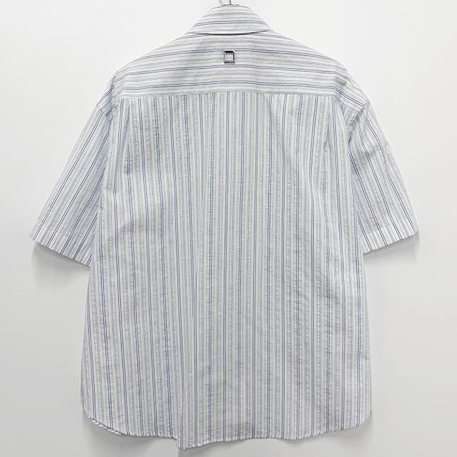 WOOYOUNGMI Stripe Seersucker Short-Sleeve Shirt for Men W261SH32 837L