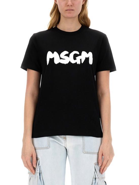 MSGM Black Short Sleeve T-Shirt 3641 MDM992 4700299