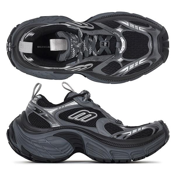 BALENCIAGA Black Gray 6XL Low-Top Sneakers