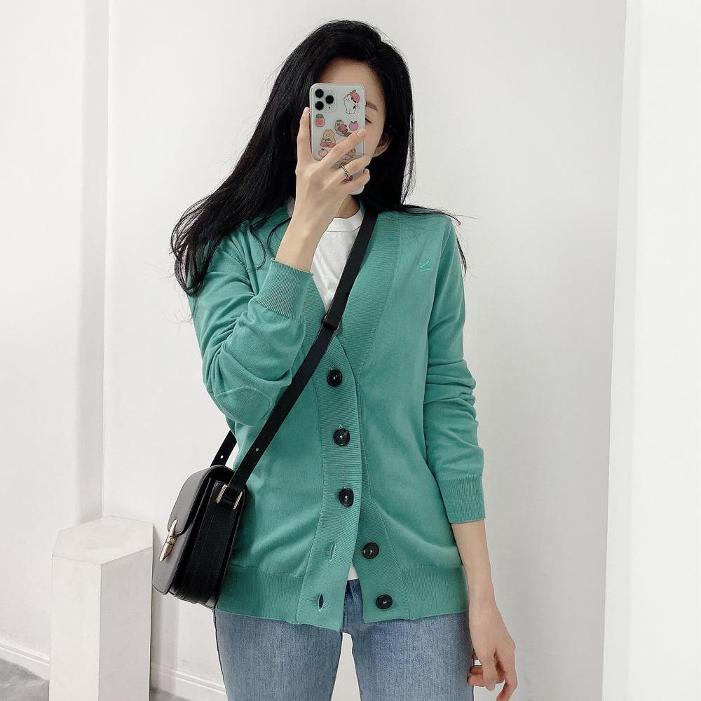 Maison Margiela Stitch Blend Cotton Cardigan Mint S51HA1110S17659 618