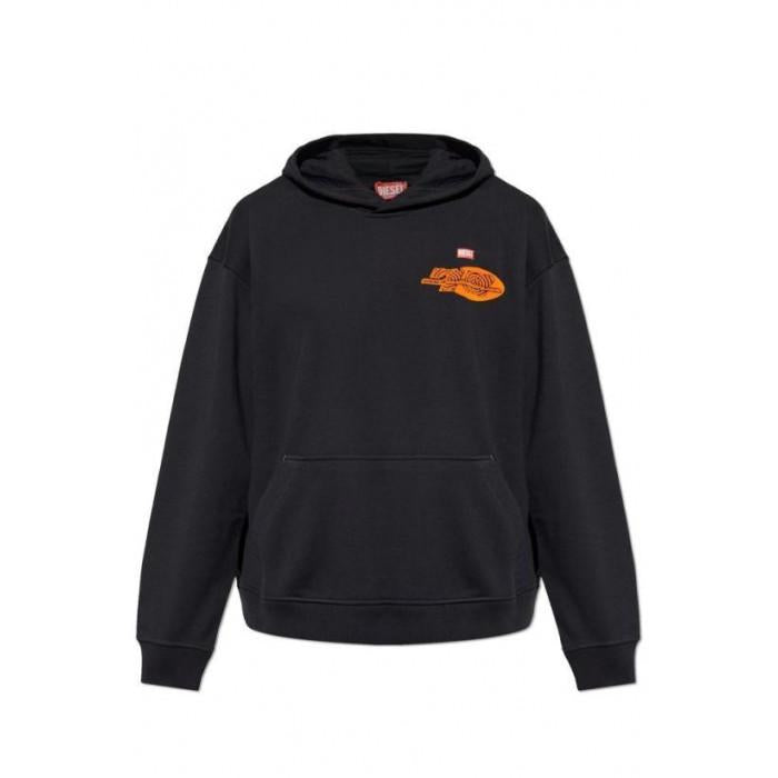 DIESEL SBOXT Hoodie Sweatshirt for Men A18728 0HYAT 9XX