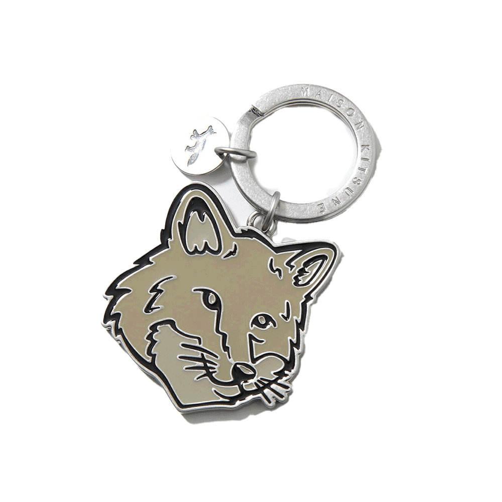 Maison Kitsune Bold Fox Metal Keyring MM06904 AM1002 P357