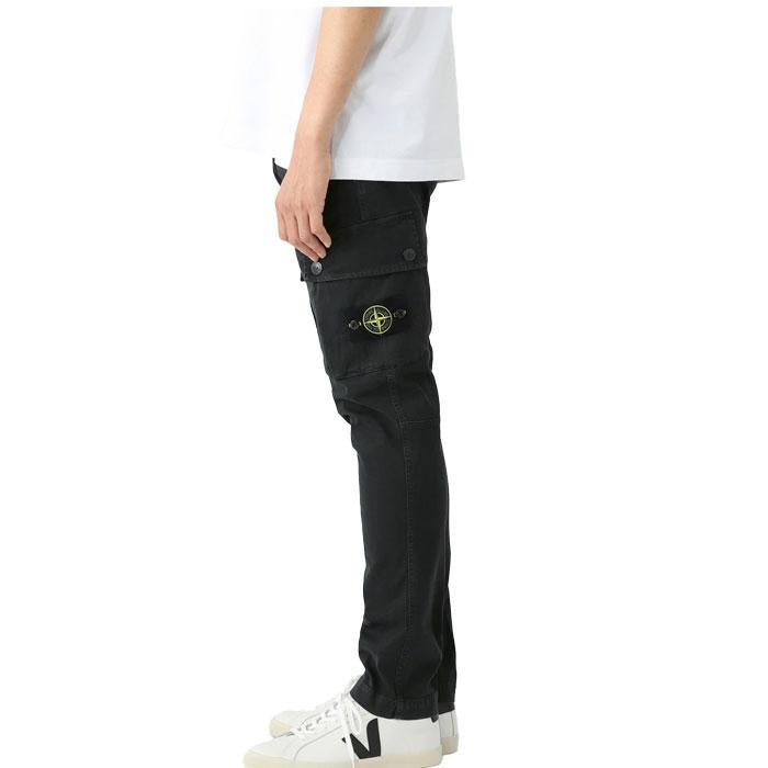 STONE ISLAND Twill Slim Fit Cargo Pants Men’s Classic Pants White