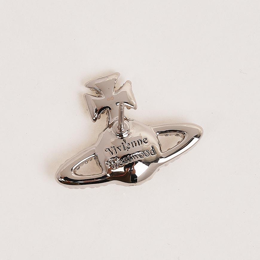 Vivienne Westwood Grace Bas Relief Earrings Silver-Tone Jewelry