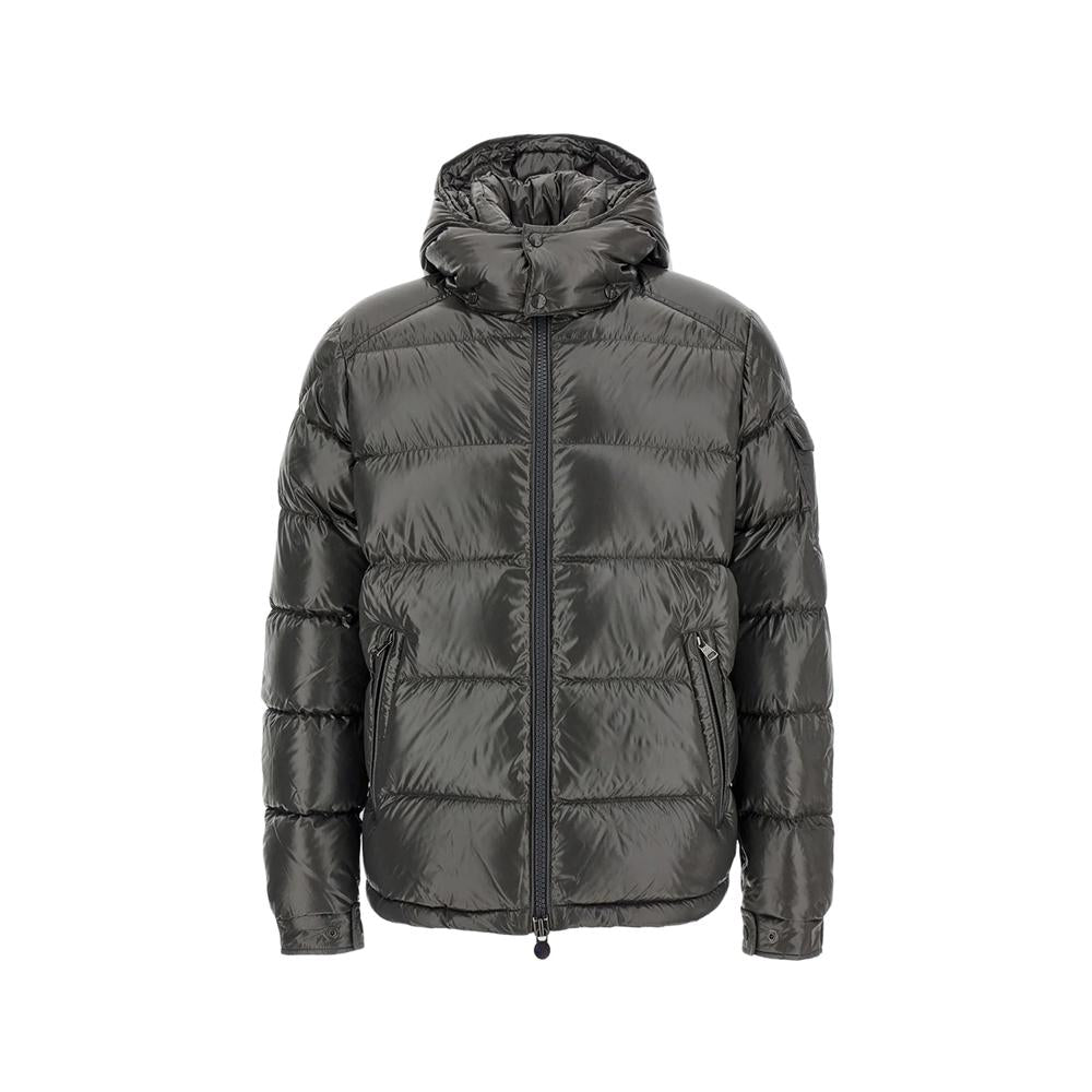 Moncler Gray Logo Patch Maya Down Puffer Jacket for Men 1A53600 68950 930