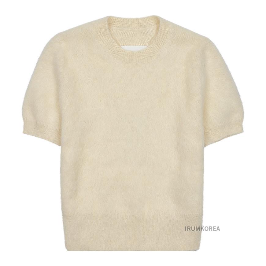 Maison Margiela Women’s Angora Short-Sleeve Crewneck Sweate S29HL0003 S18269 150
