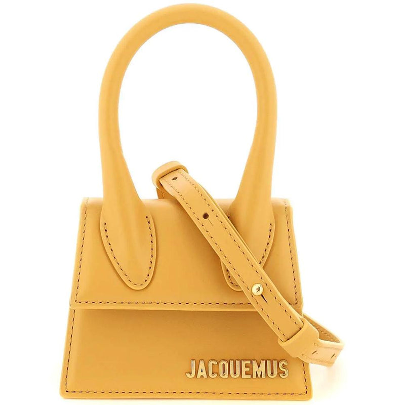 JACQUEMUS Gold Logo Le Chiquito Mini Crossbody Bag