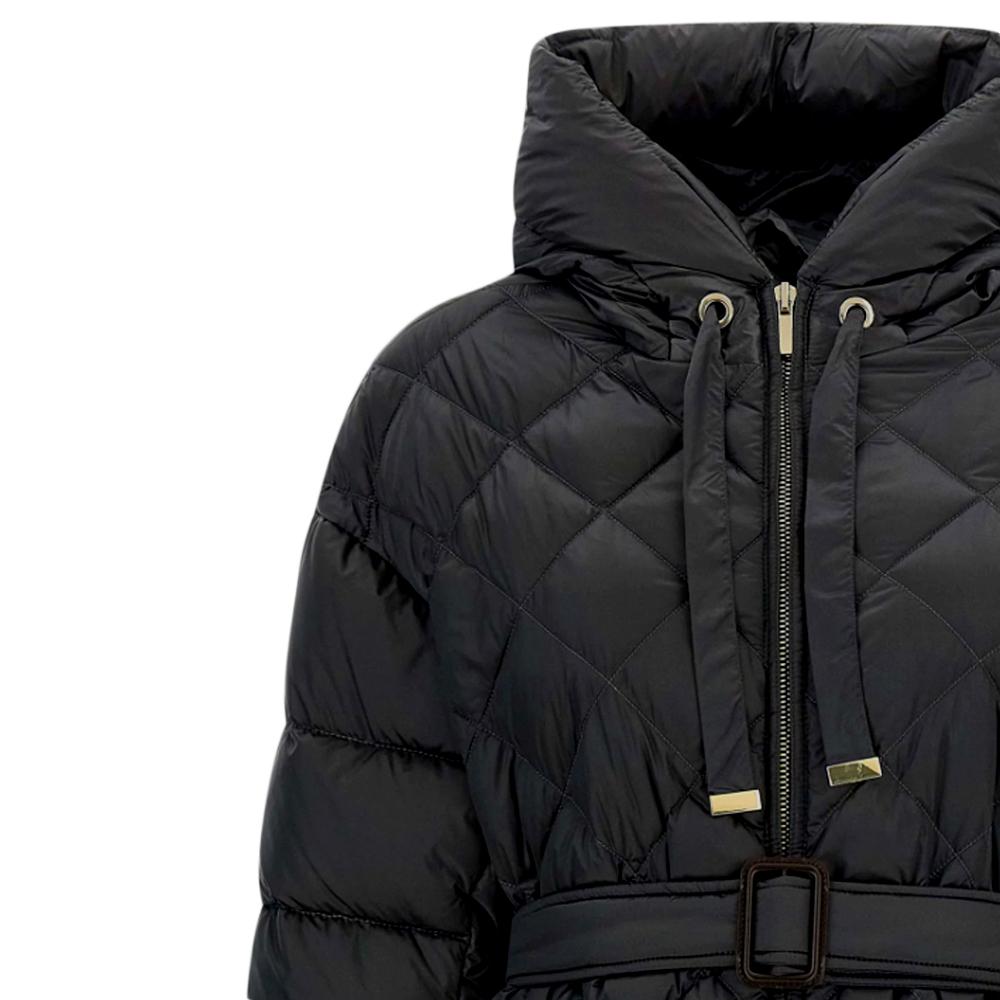 Max Mara Quilted Side-Slit Long Puffer Jacket Black 2529496075 002