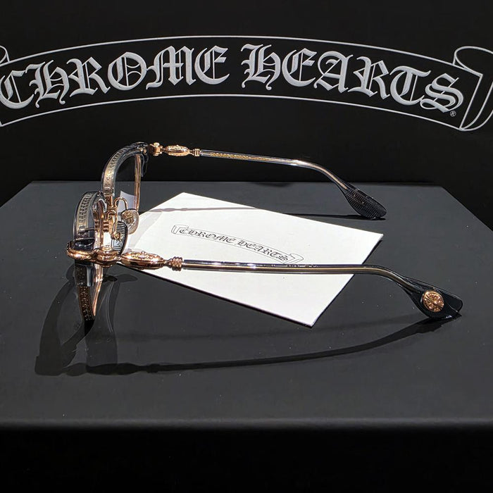 Chrome Hearts Nippleopolis Blue Gray Clear Eyeglasses