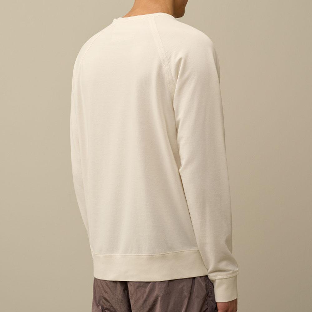 CP Company Light Fleece Crewneck Sweatshirt Men White