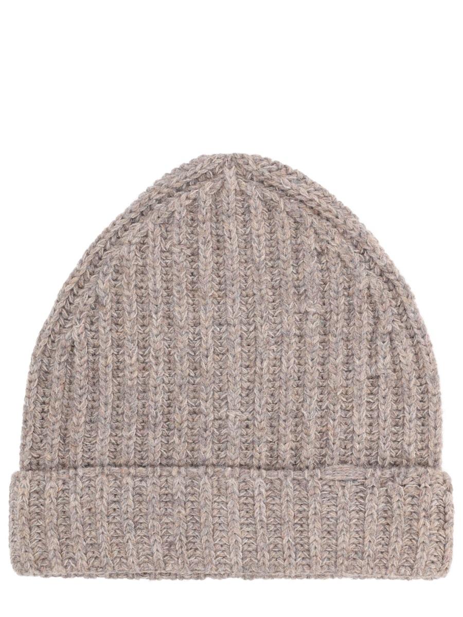 Maison Margiela Wool Rib Knit Beanie Black
