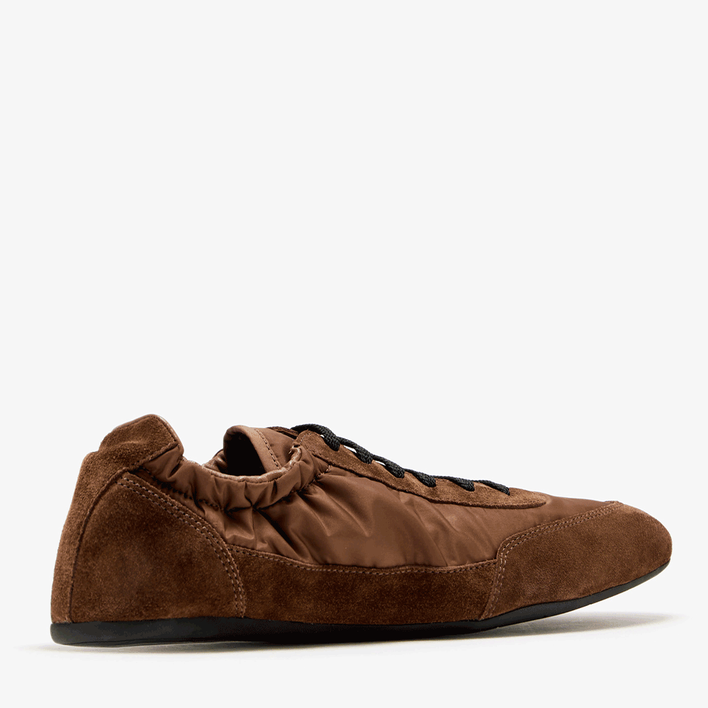PRADA Men’s Brown Low-Top Sneakers 2EG479