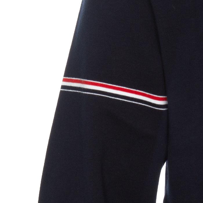 THOM BROWNE Cotton Rugby Long Sleeve T-Shirt Navy