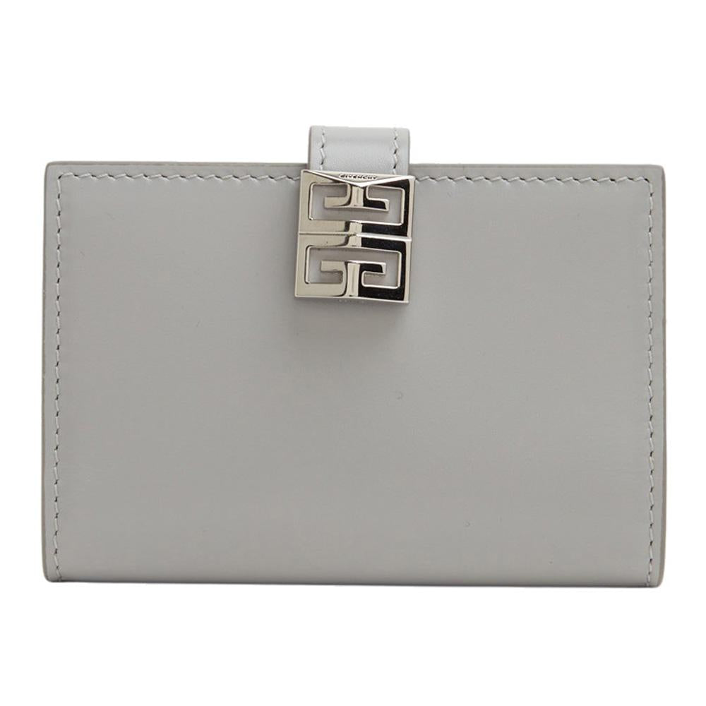 GIVENCHY Silver Logo 4G Coin Card Holder Wallet