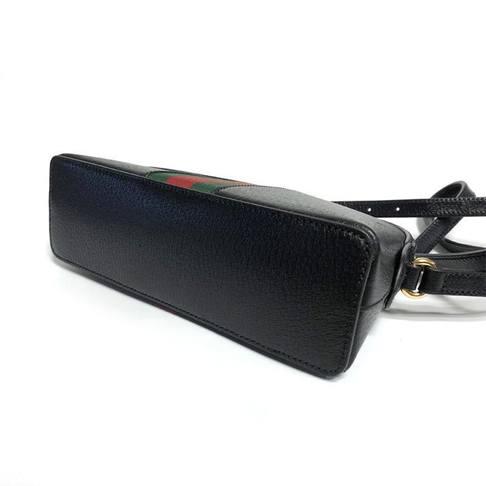 GUCCI Ophidia Small Shoulder Bag Black Leather 499621 1060