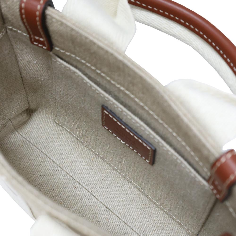 Chloe Woody Mini Women’s Tote Bag Canvas Beige