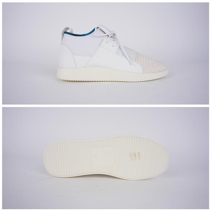 Giuseppe Zanotti Silver Metal Low-Top Sneakers RM80027 BIANCO